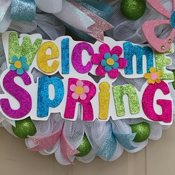 Welcome Spring Wreath by Wreathy Wonders - Picture 2 of 4